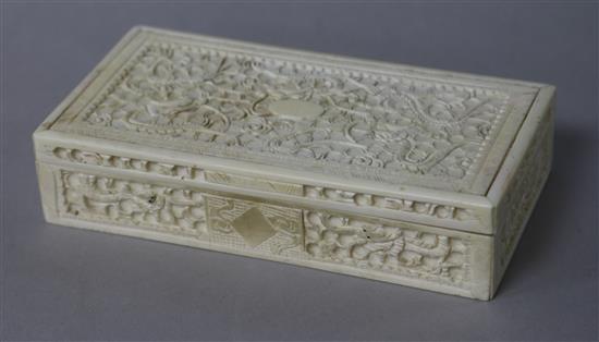 A Chinese ivory box